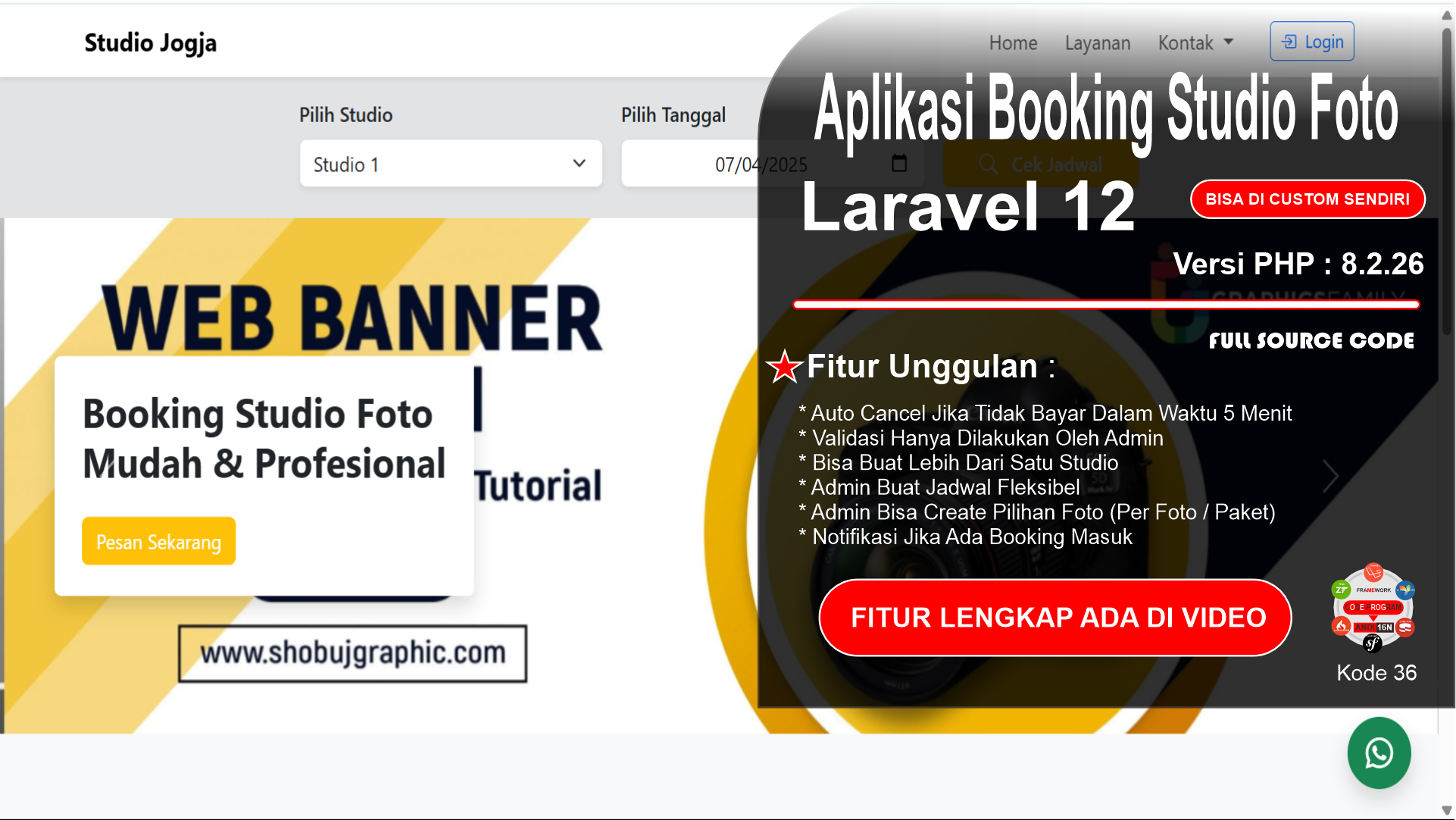 Aplikasi Booking Studio Foto