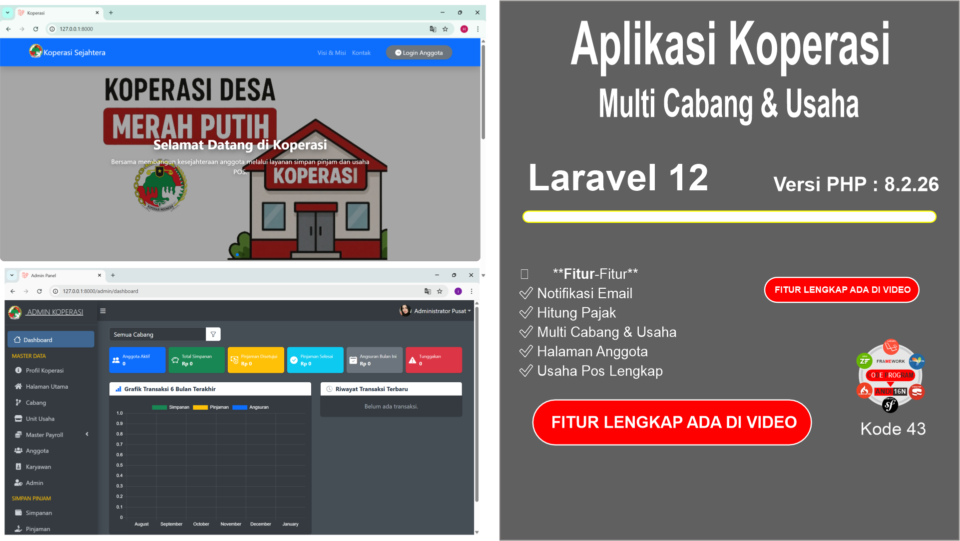 Aplikasi Koperasi Multi Cabang dan Multi Usaha